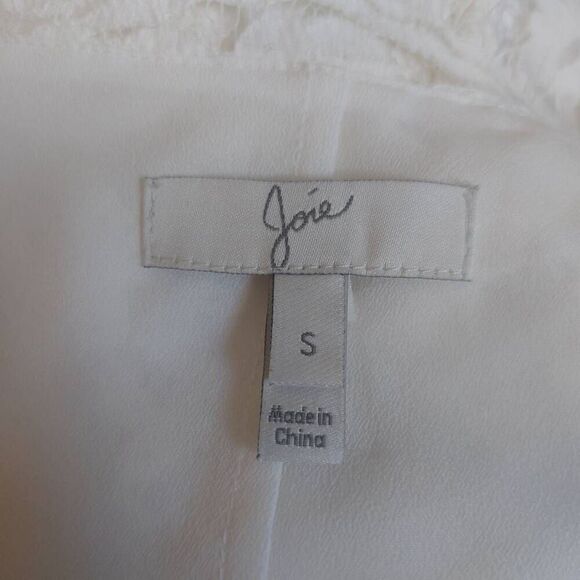 Joie Nicolina White  Mini Dress size Small Eyelash Lace V-Neck - Picture 12 of 14